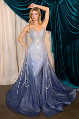 Strapless Overskirt Gown by Andrea and Leo A1508 - Outlet