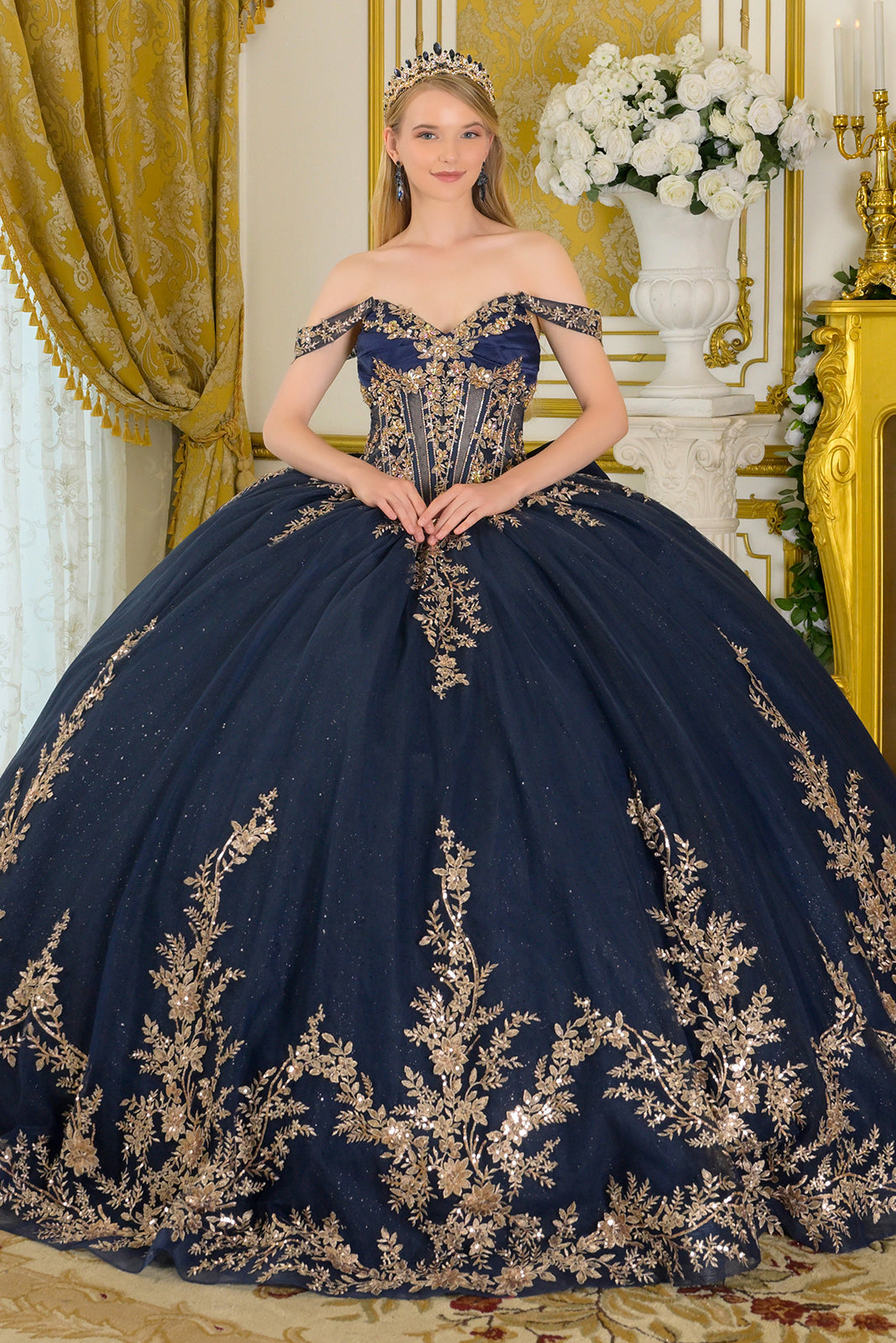 Off Shoulder Ball Gown by Elizabeth K GL3674
