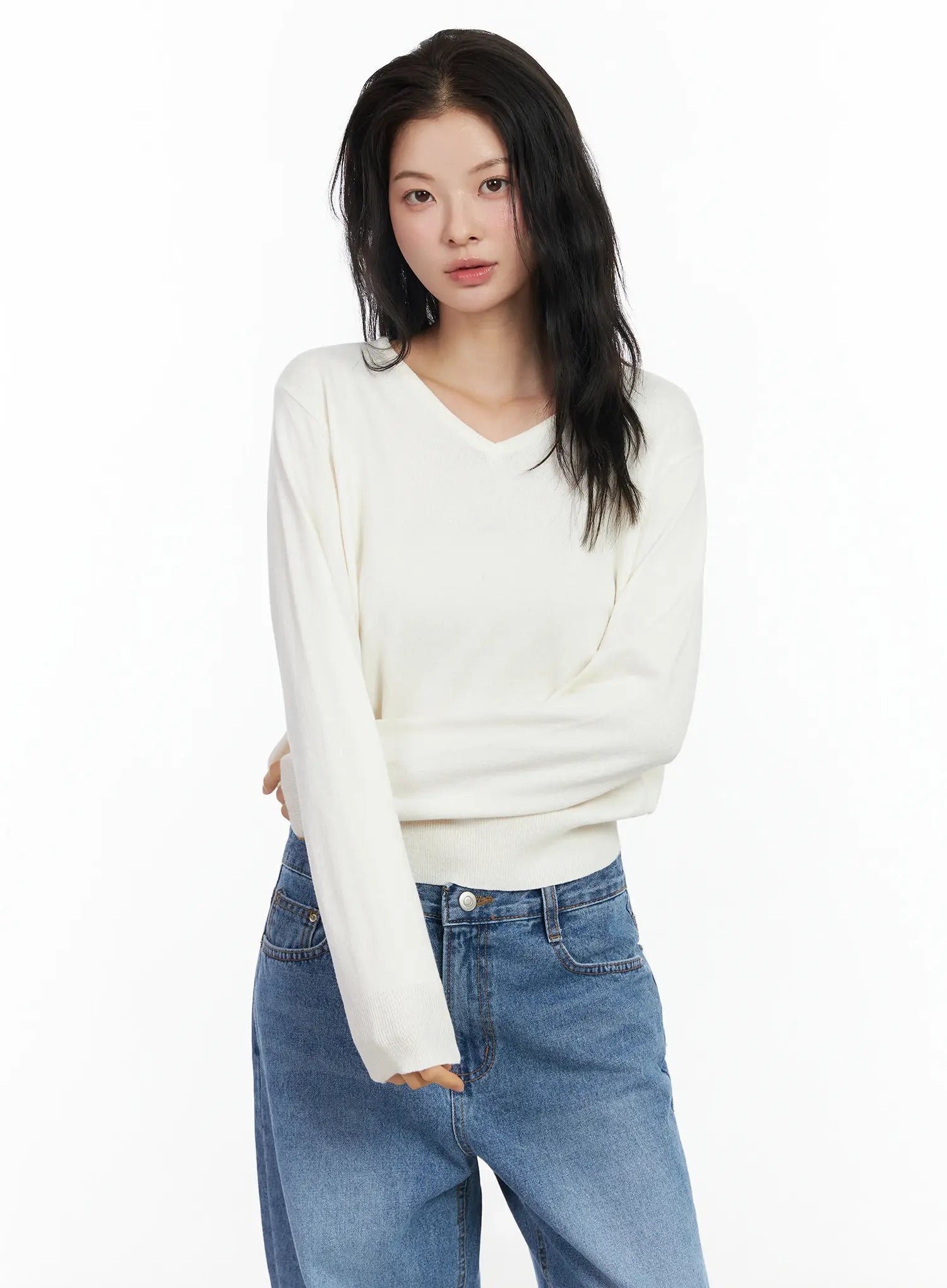 Oversized Drop Shoulder Knit Sweater